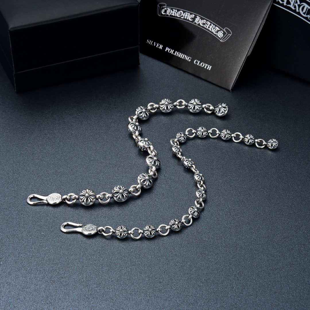 Chrome Hearts Silver Chain Bracelet